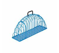 BLWOTMOR Cat Grooming Cage Portable Iron Carrier Wire Structure Double Door Access Lightweight Handle Suitable for Cat Grooming Pet Washing Visits, Blue, Xl