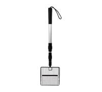 BLWOTMOR Cat Litter er Aluminum Alloy Sifter Extended Handle Heavy Duty Metal Detachable Comfortable Grip Ergonomic Handle Suitable for Cats Dogs, Black