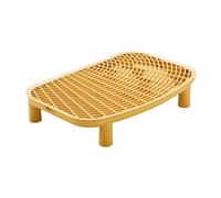 BLWOTMOR Cat Litter Ramp for Senior Cats Washable Litter with Sand And Solid Structure Thick Panel Suitable for An, Yellow