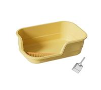 BLWOTMOR Cat, Open Entry Tray, Guard, Seamless PP Material, Suitable for Senior Living Areas And Care Facilities, yellow