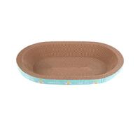 BLWOTMOR Cat Scratch Pad Cardboard Scratcher Bed Cat Sleeping Nest Mat Prevents Furniture Damage Corrugated Paper Construction Suitable for Rest And, Oval Small