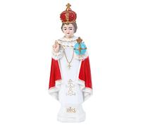 BLWOTMOR Catholic Jesus Statue, Handmade Ornament, Religious Sculpture, Jesus Figure for Living Room, Shelf, Table, Bedroom Decoration, Red, 16.5cm