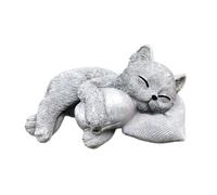 BLWOTMOR Commemorative Statuette of A Cat Made of Synthetic Resin, Pet Memory, for