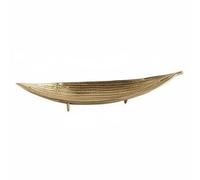 BLWOTMOR Copper Decorative Tray Leaf Dish Plate Bowl With Elegant Warm Finish And Textured Detail Decorative Catchall For Small Items And Display Pieces, Large Size 55.5x10x8cm