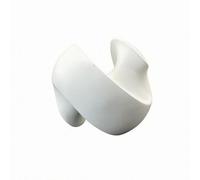 BLWOTMOR Decorative Sculpture Abstract Statue Ornament Figurine Synthetic Resin Curved Profile With Dynamic Form And Contemporary Touch suitable for side table office shelf reading hallway, White