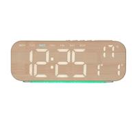 BLWOTMOR LED Clock, Lightweight And Portable, Ideal As A Gift Or Sturdy Decorative Item for The Classroom, The, Brown