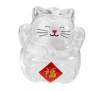 BLWOTMOR Money Saving Jar Borosilicate Glass 3D Cat Storage Bank Mini Gold Bean Container Educational Gift Decorative Jar Suitable for Kids Birthday Home Works, Style C