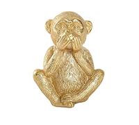 BLWOTMOR Monkey Statue - Statue of A Monkey for Home Decoration, Monkey Figurines, Animal Statue Gold, Speak No Evil