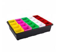 BLWOTMOR Nursery Tray Seedling Starter Tray Propagation Tray Sprouting Tray Tray Gridded Base Suitable for Flower Cultivating Vegetable Growing Small Plant Organization, Tray + 20 Pots