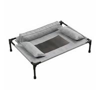 BLWOTMOR Pet Bed Off-The-Ground Support Bolster Design Easy Suitable for Dogs Resting Indoor Outdoor, Gray, M