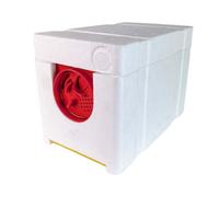 BLWOTMOR Queen Bee Breeding Box Mini Breeding Incubator with Feeding Box Polystyrene PP for Beekeeping Beekeeping Supplies Research Garden Beekeeping, Red Door