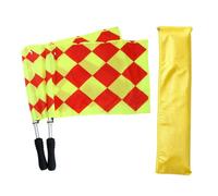 BLWOTMOR Referee Sideline Flag Judge Flag Assistant Ref Flag Linesman Flag With And Aluminum Alloy Stick With Anti Slip Foam Handle Suitable for track officials stadium coaching teams field events