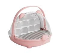 BLWOTMOR Silkworm Breeding Box Silkworm Transparent Breathable Habitat Cage Easy to Observe, Pink