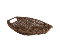 BLWOTMOR Storage Basket Imitation Rattan Organizer Woven Veggie Tray Rustic Fruit Holder Multipurpose PP Suitable for Home Restaurant Family Party Countertop D, Multi, L