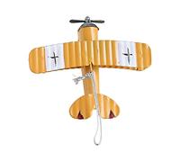 BLWOTMOR Vintage Biplane Metal Model Ornament Decor Airplane Home Toy Desktop