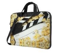 BLWSLC 600D Oxford Cloth Shockproof Laptop Shoulder Bag Cinema Clapboard And Popcorn Printed Laptop Tote Bag For Everyday Use 14 inch