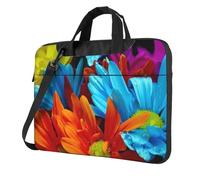 BLWSLC 600D Oxford Cloth Shockproof Laptop Shoulder Bag Colorful Sunflower Printed Laptop Tote Bag For Everyday Use 15.6 inch