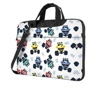 BLWSLC 600D Oxford Cloth Shockproof Laptop Shoulder Bag Cute Monster Trucks Printed Laptop Tote Bag For Everyday Use 13 inch