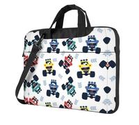 BLWSLC 600D Oxford Cloth Shockproof Laptop Shoulder Bag Cute Monster Trucks Printed Laptop Tote Bag For Everyday Use 14 inch