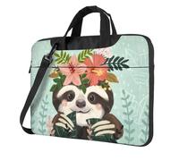 BLWSLC 600D Oxford Cloth Shockproof Laptop Shoulder Bag Cute Sloth Printed Laptop Tote Bag For Everyday Use 15.6 inch