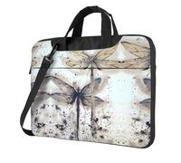 BLWSLC 600D Oxford Cloth Shockproof Laptop Shoulder Bag modern dragonfly Printed Laptop Tote Bag For Everyday Use 15.6 inch