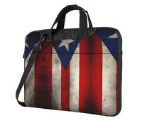 BLWSLC 600D Oxford Cloth Shockproof Laptop Shoulder Bag puerto rico wallpaper flag Printed Laptop Tote Bag For Everyday Use 14 inch