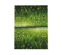 BLWSLC 6x4-inch Dew on the grass Printed Red Greeting Card Set with Envelope - Wedding/Birthday Invitations