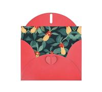 BLWSLC 6x4-inch Life Fruit on the Vine Printed Red Greeting Card Set with Envelope - Wedding/Birthday Invitations