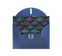 BLWSLC 6x4-inch Scale tiles Printed Blue Greeting Card Set with Envelope - Wedding/Birthday Invitations