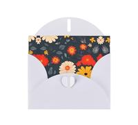 BLWSLC 6x4-inch Some beautiful flowers Printed White Greeting Card Set with Envelope - Wedding/Birthday Invitations