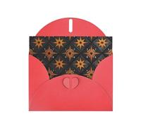 BLWSLC 6x4-inch Sparks flying Printed Red Greeting Card Set with Envelope - Wedding/Birthday Invitations