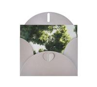 BLWSLC 6x4-inch Trees and Sky Printed Gray Greeting Card Set with Envelope - Wedding/Birthday Invitations