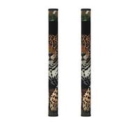 BLWSLC African Leopard on Rock Patterned Refrigerator Door Handle Gloves (2 Pack), Suitable for microwaves and dishwashers.