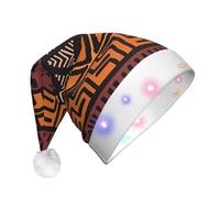 BLWSLC African Mud Cloth Tribal Printed Light Up Party Hats LED Christmas Party Props Suitable for Adults and Kids, Christmas Fun Hats