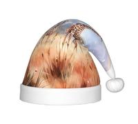 BLWSLC African Savanna Giraffe Printed children's Christmas hat festive Christmas hat suitable for holiday parties and outdoor winter wear