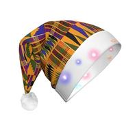 BLWSLC African Tribal Ethnic Texture Printed Light Up Party Hats LED Christmas Party Props Suitable for Adults and Kids, Christmas Fun Hats
