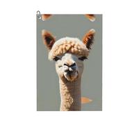 BLWSLC Alpaca Avatar Printed Golf Towel 16 x 24 Portable Golf Towel with Carabiner Machine Washable Quickly removes Sand Dirt Grime and Sweat Stains