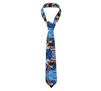 BLWSLC American Eagle Patterned men's business tie, casual with suit and shirt, wedding party work tie (8cm)