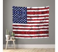 BLWSLC American Flag Independence Fourth of July Printed Wall Hanging - 60x51 Inch Soft Peach Skin Tapestry Dorm Bedroom Wall Decor Gift