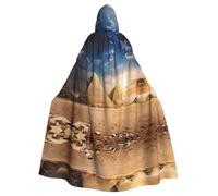 BLWSLC Ancient Egypt Patterned adult hooded cape, stage costume, holiday party and cosplay costume