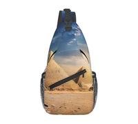 BLWSLC Ancient Egypt Printed crossbody chest bag, men's shoulder bag, suitable for hiking, traveling, cycling