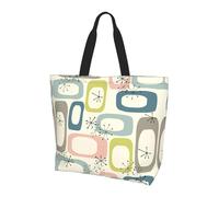 BLWSLC Atomic Stars Retro Pattern Patterned shoulder bag, reusable organizer, suitable for travel, gym, and yoga.