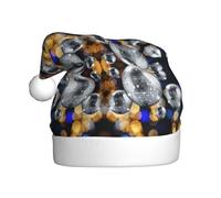 BLWSLC Ballroom Printed adult Christmas hat Christmas decoration hat suitable for stage performances holiday parties