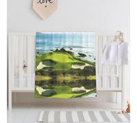BLWSLC Beach Golf Course Printed baby throw blanket, swaddle blanket, crib blanket for toddlers, newborns, and children