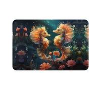 BLWSLC Beautiful Seahorse Couple Printed Doormat Suitable for Indoor and Outdoor use Home Decor porches and bathrooms 16x24in
