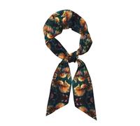 BLWSLC Beautiful Seahorse Couple Women's long silk scarves, fashionable headscarves, perfect as scarves, belts, or handbag accessories.