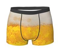 BLWSLC Beer foam Patterned men's boxer briefs, L stretch shorts, suitable for most men Black