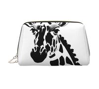 BLWSLC Black and white giraffe Printed Portable Cosmetic Bag Large Travel Toiletry Bag Suitable For Travel And Daily Use