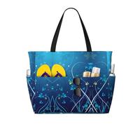 BLWSLC Blue Mini Flower Swirl Patterned travel bag, large capacity shoulder bag, suitable for vacations, travel, and gym use.