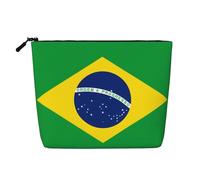 BLWSLC Brazilian flag Printed single layer cosmetic bag, storage bag, suitable for daily storage, a must-have for business trips.